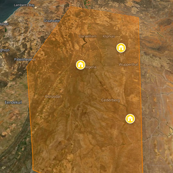 Backpacking map of The Cederberg