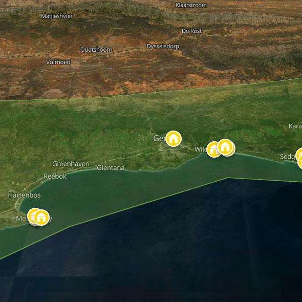 Backpacking map of the Garden Route