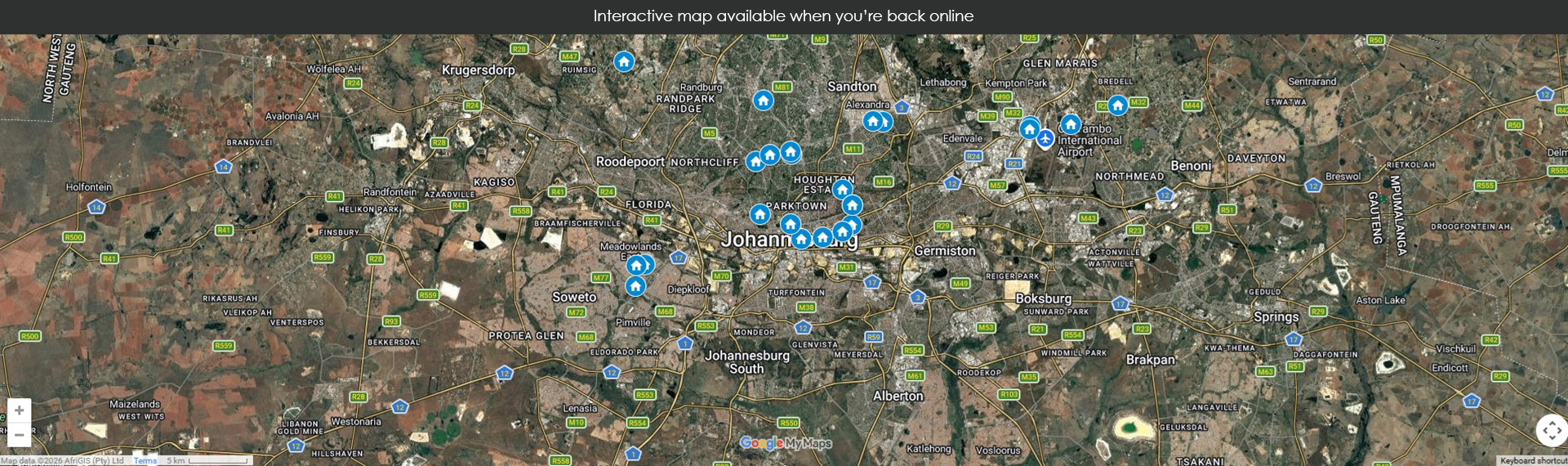 Map unavailable offline