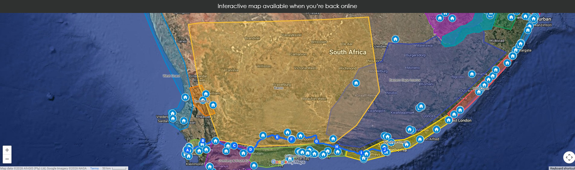 Map unavailable offline