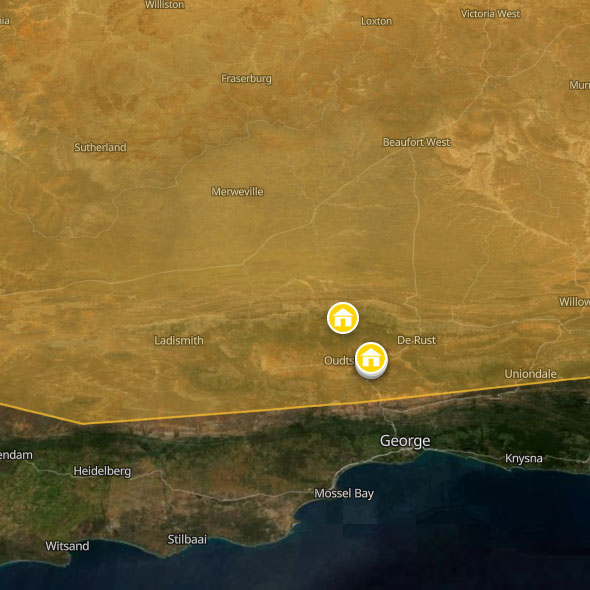 Backpacking map of The Karoo