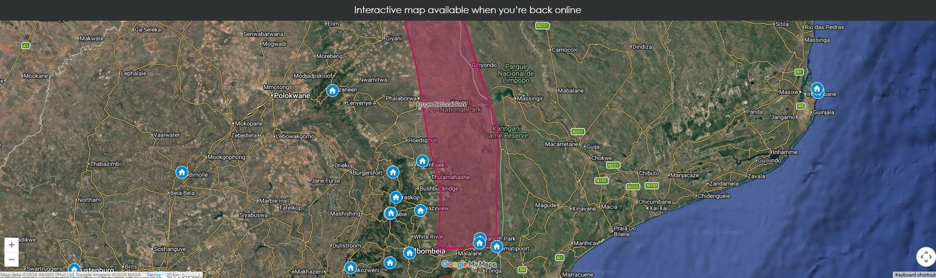 Map unavailable offline