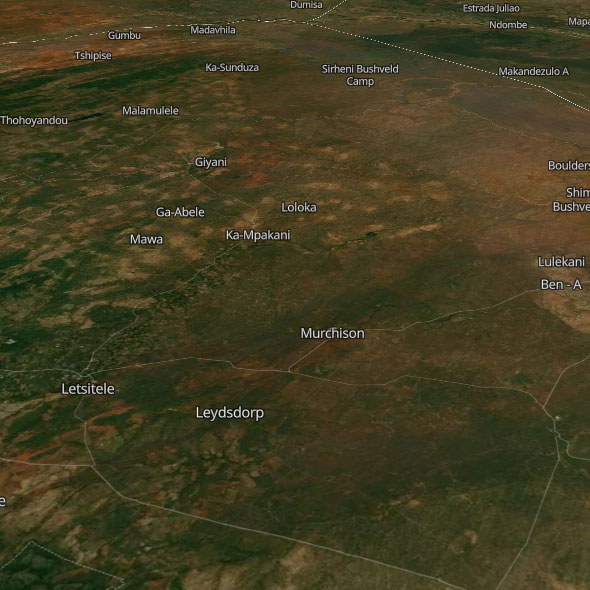 Backpacking map of Limpopo Province