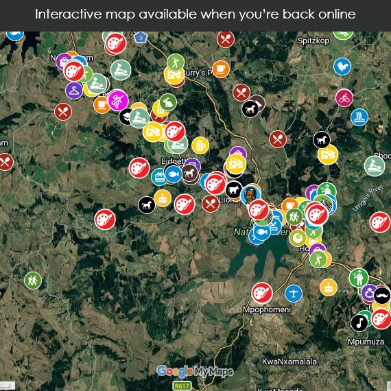 Things To Do in the KwaZulu-Natal Midlands interactive map