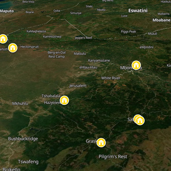 Backpacking map of Mpumalanga